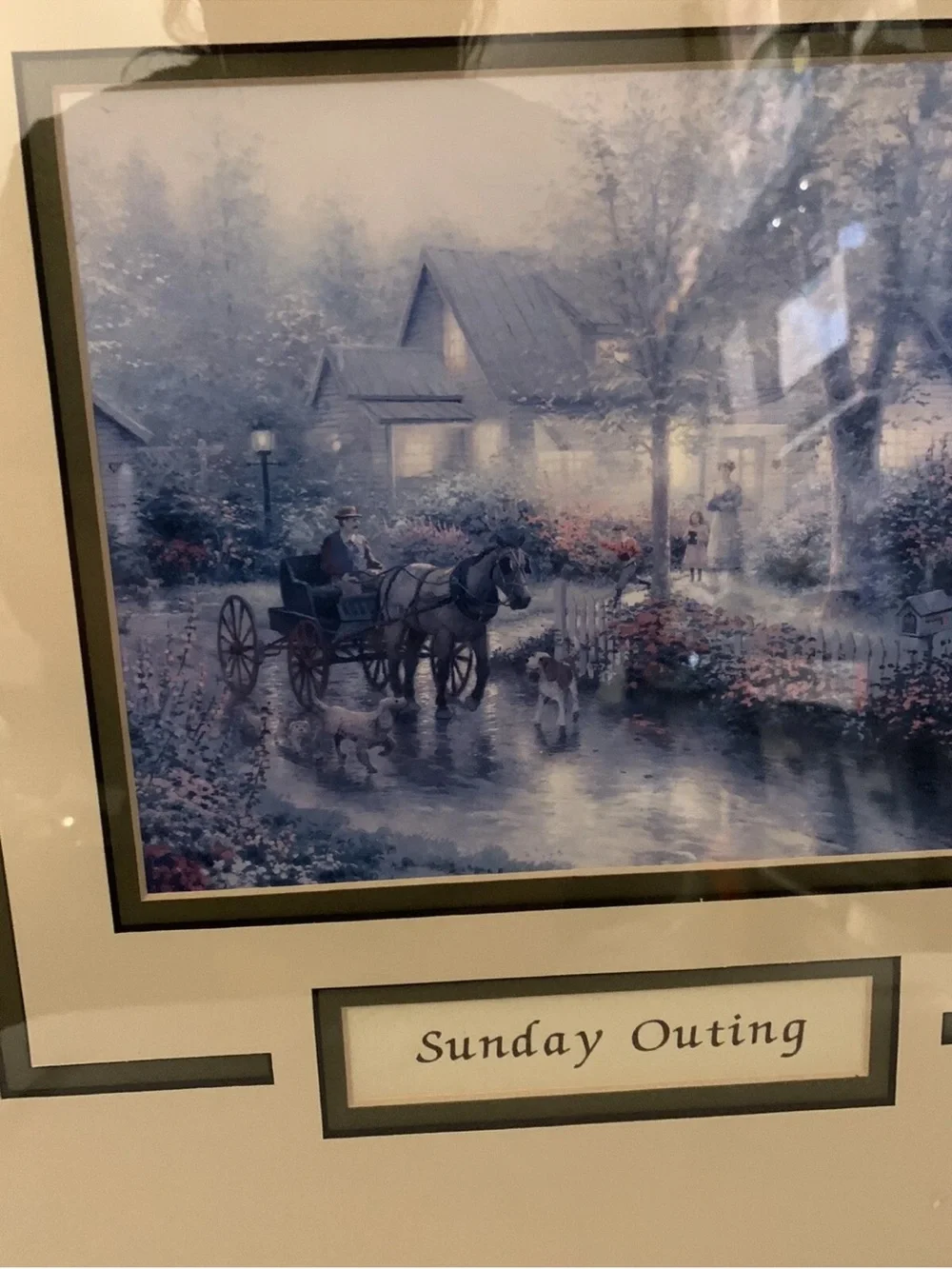 Thomas Kinkade serene blue